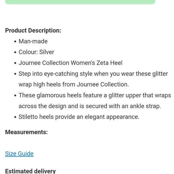 Journee collection women's "zeta" stilleto Silver - Picture 2 of 6